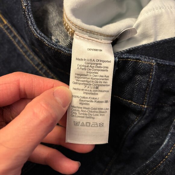 J. Crew Point Sur Jeans Womens 32 Blue Wide Leg Puddle 100% Cotton Made in USA - Picture 6 of 9